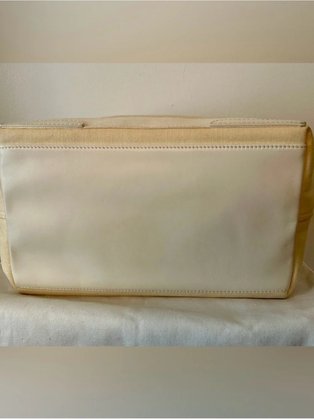 Balenciaga Cream Canvas Tote with Black Logo
